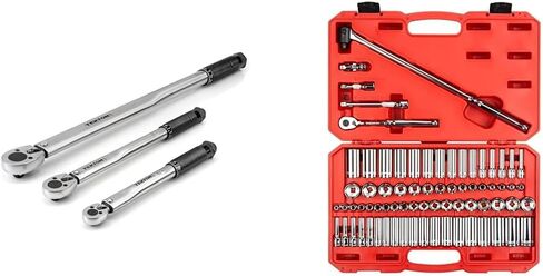 TEKTON 1/4, 3/8, 1/2 Inch Drive Micrometer Torque Wrench Set (3-Piece) | TRQ99901 in Saudi Arabia