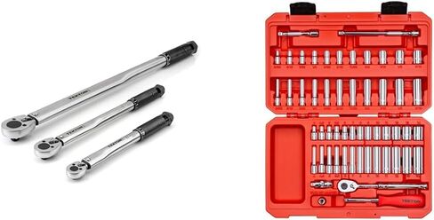 TEKTON 1/4, 3/8, 1/2 Inch Drive Micrometer Torque Wrench Set (3-Piece) | TRQ99901 in Saudi Arabia