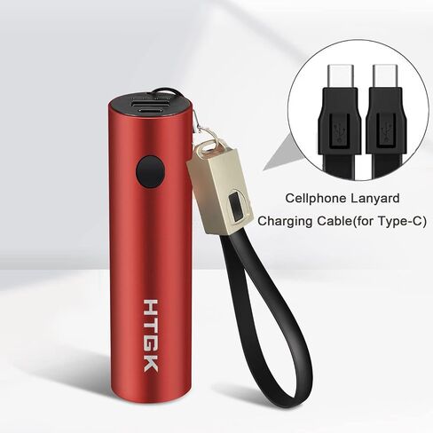 Power Bank 5000mAh with 120 Lumens Flashlight, Mini Portable Charger Ultra Compact External Backup with 20W PD & QC 3.0 Super Fast-Charging, Compatible with iPhone Samsung and More(red) in Saudi Arabia