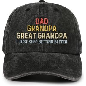 Innobeta Great Grandpa Gifts Cap للرجال ، قبعة بيسبول قابلة للتعديل ، أنا فقط أظل أفضل in Kuwait
