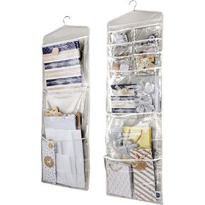 Large Double-Sided Hanging Gift Bag Organizer and Tissue Paper Holder (Black) in Saudi Arabia