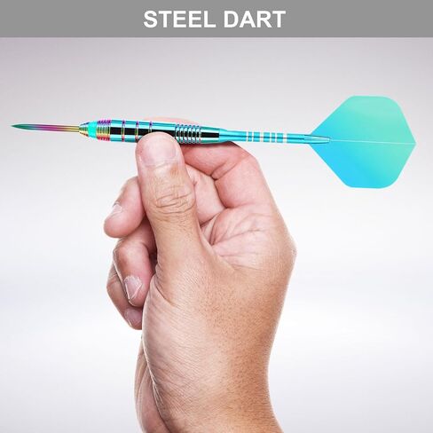 Professional Darts Steel Tip Sets, 23 g Metal Tip Darts,Dart Metal Tip Set 3 Aluminum Dart Shafts Steel Tip Dart Set + Extra 3 Dart Flights 3 Replace Plastic Shaft in Saudi Arabia