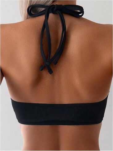 SOLY HUX Women's Two Piece Swimsuit Halter Tops Ruched Bathing Suit Bikini Sets in Saudi Arabia