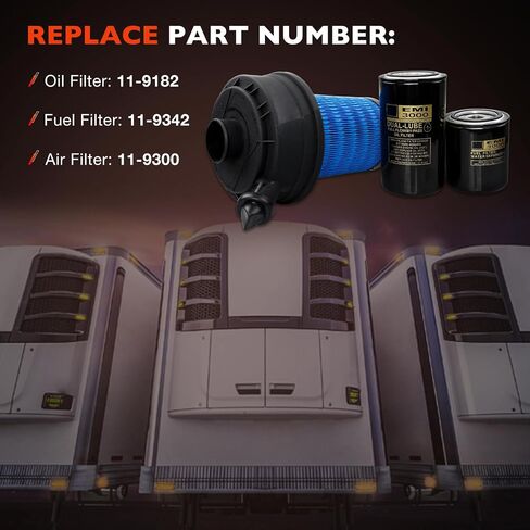 Oil Fuel Air Filter Maintenance Replacement Set for Thermo King SB190 SB210 SB230 SB300 SB330,Replaces#11-9300 11-9182 11-9342 in Saudi Arabia