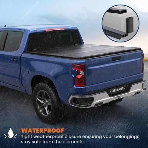 Soft Quad 6.5FT Truck Bed Tonneau Cover Compatible for 2007-2013 Chevy Silverado 1500 / GMC Sierra 1500-78 Inch in Saudi Arabia