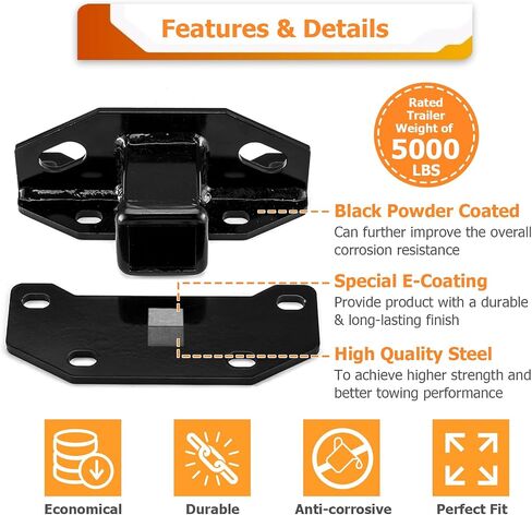 WeiSen 2 Inch Rear Trailer Hitch Receiver Class 3 Towing Hitch Receiver Compatible with Lexus GX460 2014-2023 in Saudi Arabia