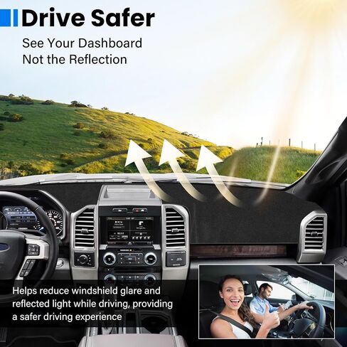 Dash Cover Mat Compatible with Frod F150 2015 2016 2017 2018 2019 2020 (Without HUD) Dashboard Cover for Pad Custom Car Dashboard Interior Accessories Ornament in Saudi Arabia