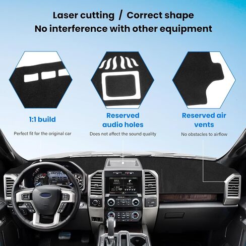 Dash Cover Mat Compatible with Frod F150 2015 2016 2017 2018 2019 2020 (Without HUD) Dashboard Cover for Pad Custom Car Dashboard Interior Accessories Ornament in Saudi Arabia
