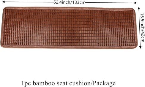 HJJKKH Bamboo Car Seat Cushion, Summer Cool Breathable Car Seat Pad Cover with 16.5x52.4 inch, Anti-Slip Bamboo Chair Seat Cushions Mat for Auto Car Truck Rear Seat or Home Sofa Chair in Kuwait