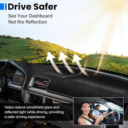 حصيرة تغطية Dash Cover متوافقة مع Frod F150 2015 2015 2017 2018 2019 2020 (بدون HUD) غطاء لوحة المعلومات للوحة مخصصة للوحة معلومات الداخلية الزخرفة in Kuwait