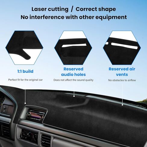 حصيرة تغطية Dash Cover متوافقة مع Frod F150 2015 2015 2017 2018 2019 2020 (بدون HUD) غطاء لوحة المعلومات للوحة مخصصة للوحة معلومات الداخلية الزخرفة in Kuwait