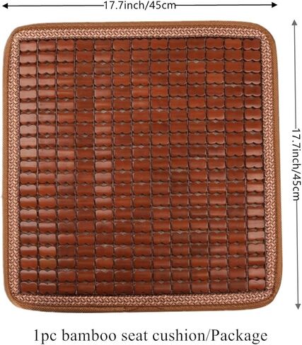 HJJKKH Bamboo Car Seat Cushion, Summer Cool Breathable Car Seat Pad Cover with 16.5x52.4 inch, Anti-Slip Bamboo Chair Seat Cushions Mat for Auto Car Truck Rear Seat or Home Sofa Chair in Kuwait