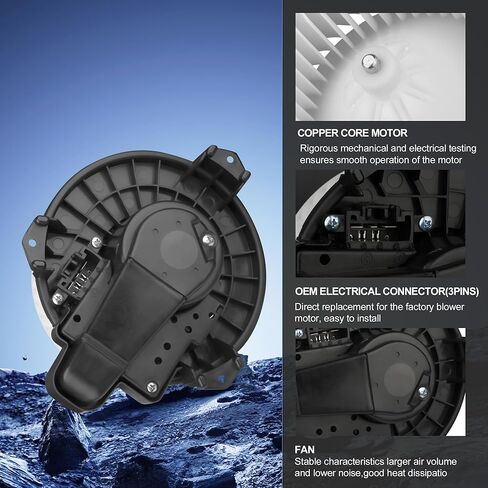 AC Blower Motor for Toyota Prius Corolla 2009 2010 2011 2012 2013 2014 2015 2016 2017 HVAC Heater Blower Motor with Fan Replaces OE 700249 8710302260, 87103-OR020, 87103-02210, 87103-02190 in Kuwait
