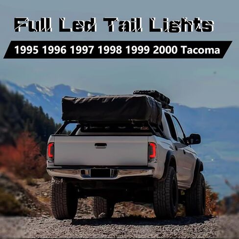 Sequentia Full Led Tail Lights for Tacoma 1995-2000 Starting Animated Rear Light Assembly, Dynamic Turn Signal,Brake Light,Reverse Light Smoked 95 96 97 98 99 00 in Kuwait