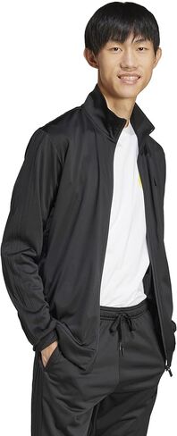 adidas Men's Tall Size 3-Stripes Tricot Track Top, Collegiate Green in Saudi Arabia