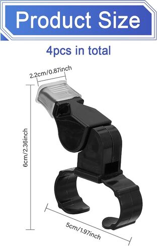 4 Pcs Finger Grip Whistle for Referees Whistle Reusable Referee Whistle for Training and Outdoor Camping Hand Whistle 4 Colors in Saudi Arabia