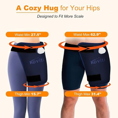Koviti Hip Heating Pad for Sciatica Pain Relief - Heated Hip Support Brace Electric Heat Pad for Lower Back Thigh Buttock Birthday Gifts for Women Men Mom in Saudi Arabia