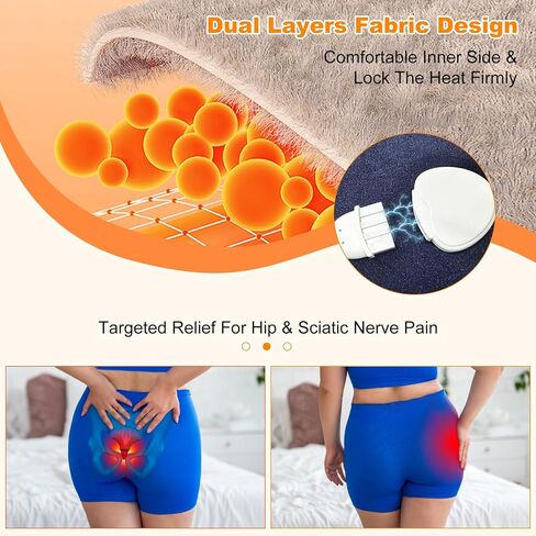 Koviti Hip Heating Pad for Sciatica Pain Relief - Heated Hip Support Brace Electric Heat Pad for Lower Back Thigh Buttock Birthday Gifts for Women Men Mom in Saudi Arabia