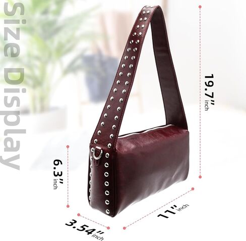 حقيبة الكتف للنساء ، محفظة Y2K ، حقيبة اليد ، أنيقة أنيقة ، تصميم مرصع بأسلوب التسعينيات in Kuwait