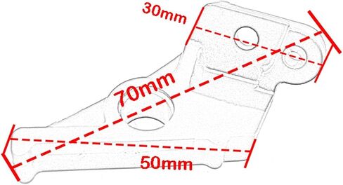 Generic Front Brake Pump Oil Cup Fixed Bracket Cover Assembly for Yzf R6, 70MM, Black in Saudi Arabia