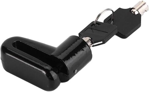Bike Disc Brake Lock, Motorcycle Anti Theft Wheel Padlock Electric Scooter Security Lock Accessory Heavy Duty Waterproof for Mountain Road Motorbike Cycling Rotor with Plastic Frame 2 Keys(Black) in Saudi Arabia