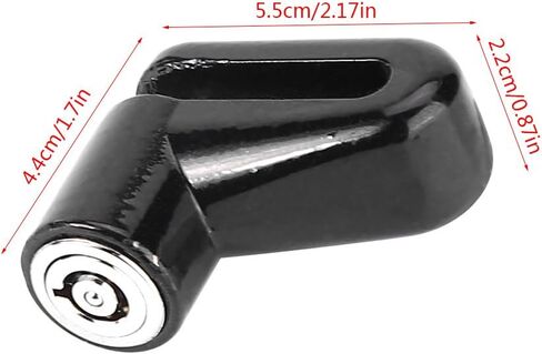 Bike Disc Brake Lock, Motorcycle Anti Theft Wheel Padlock Electric Scooter Security Lock Accessory Heavy Duty Waterproof for Mountain Road Motorbike Cycling Rotor with Plastic Frame 2 Keys(Black) in Saudi Arabia