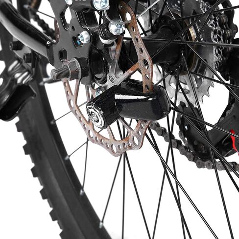 Bike Disc Brake Lock, Motorcycle Anti Theft Wheel Padlock Electric Scooter Security Lock Accessory Heavy Duty Waterproof for Mountain Road Motorbike Cycling Rotor with Plastic Frame 2 Keys(Black) in Saudi Arabia