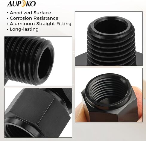 Aupoko 8AN Female to 1/2 NPT Male Swivel Fitting Aluminum, Automotive modification accessories in Kuwait