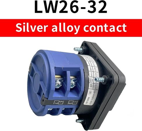 1PC LW26-32/2 3POISION ROTARY SWITCH 32A 2 POLES DELLEOVER CAM Universal Switch 1-0-2 Contact Silver in Saudi Arabia