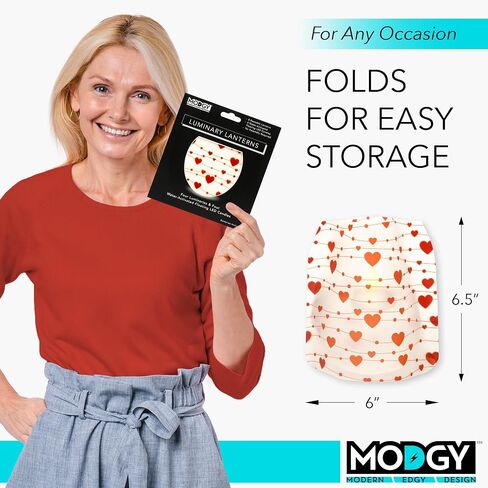 MODGY Luminary Lanterns 4-Pack - Floating LED Candles with Batteries Included - Luminaries are Great for Weddings, Parties, Patios & Celebrations of All Kinds (Frosty) in Kuwait