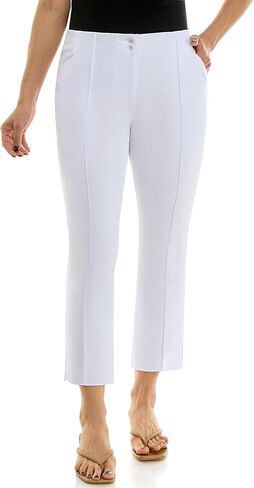 Zac & Rachel Women's Double Button Fly Front Boot Cut Ankle Length Pant in Saudi Arabia