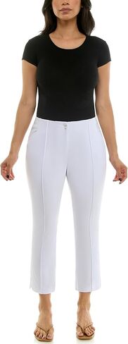 Zac & Rachel Women's Double Button Fly Front Boot Cut Ankle Length Pant in Saudi Arabia