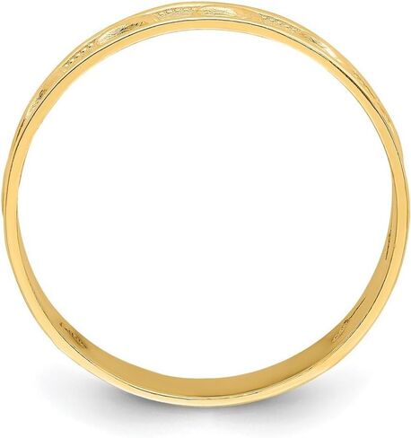 JewelryWeb 14k Yellow Gold Polished and Textured Dolphin Engraved Thumb Ring Size 8.00 Band Style-Ring for Women in Saudi Arabia