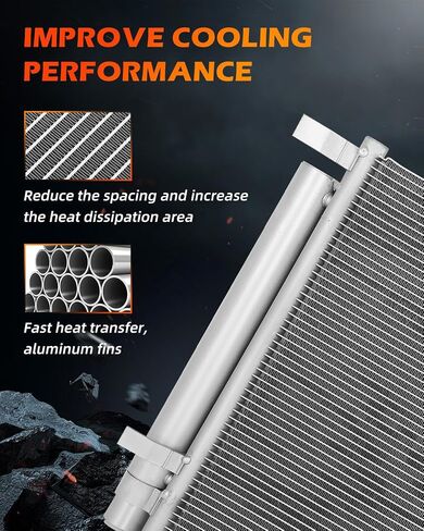 OCPTY Aluminum A/C Condenser Replacement Fit for 2011-2014 for Hyundai Sonata 2.0L 2011-2015 for Kia Optima 2.0L in Saudi Arabia