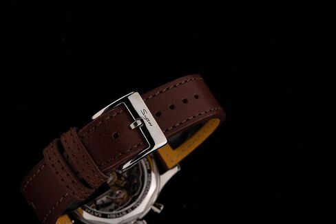 Sugess S387.01.Z Teal Blue Eyes Swan Neck X Case Back Chrono Mens Watch Seagull 1963 in Saudi Arabia