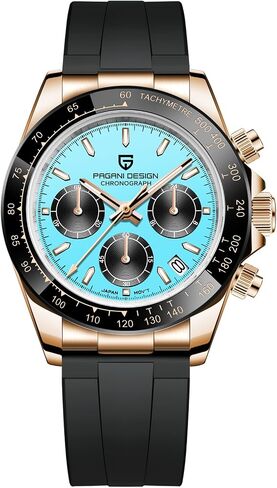 Pagani Design 1644 Daytona Homeage Men's Quartz Watches Japan VK63 Movement Movement Stainless Steel Band-in Crown Waterproof Sport Watch in Kuwait