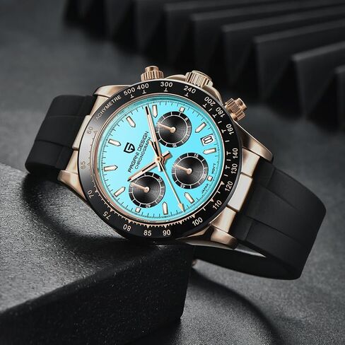 Pagani Design 1644 Daytona Homeage Men's Quartz Watches Japan VK63 Movement Movement Stainless Steel Band-in Crown Waterproof Sport Watch in Kuwait