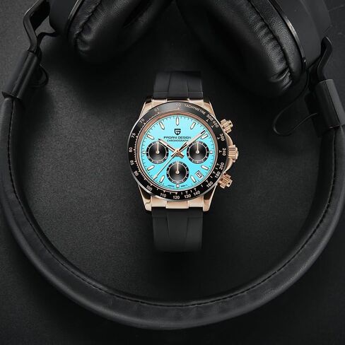 Pagani Design 1644 Daytona Homeage Men's Quartz Watches Japan VK63 Movement Movement Stainless Steel Band-in Crown Waterproof Sport Watch in Kuwait