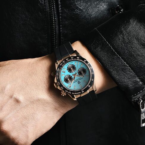 Pagani Design 1644 Daytona Homeage Men's Quartz Watches Japan VK63 Movement Movement Stainless Steel Band-in Crown Waterproof Sport Watch in Kuwait