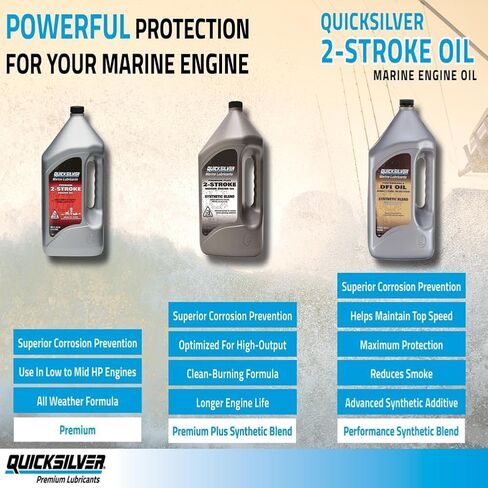 Quicksilver 858030Q01 Premium Plus TC -W3 زيت خارجي من الدورة -مزيج اصطناعي -16 أونصة in Saudi Arabia