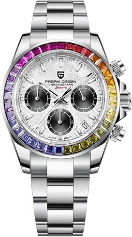 Pagani Design 1644 Daytona Homeage Men's Quartz Watches Japan VK63 Movement Movement Stainless Steel Band-in Crown Waterproof Sport Watch in Saudi Arabia