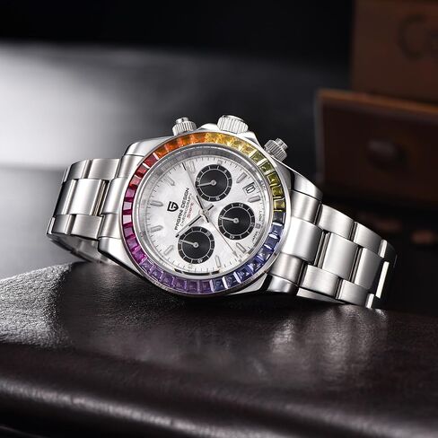 Pagani Design 1644 Daytona Homeage Men's Quartz Watches Japan VK63 Movement Movement Stainless Steel Band-in Crown Waterproof Sport Watch in Saudi Arabia