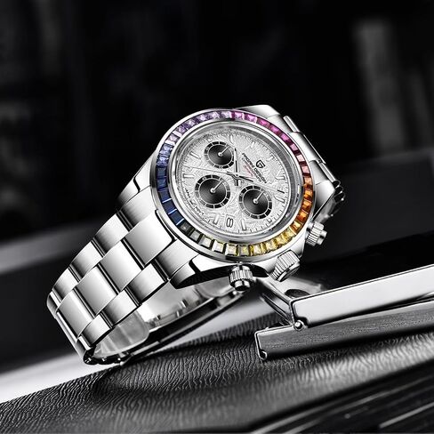 Pagani Design 1644 Daytona Homeage Men's Quartz Watches Japan VK63 Movement Movement Stainless Steel Band-in Crown Waterproof Sport Watch in Saudi Arabia