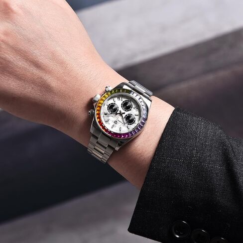 Pagani Design 1644 Daytona Homeage Men's Quartz Watches Japan VK63 Movement Movement Stainless Steel Band-in Crown Waterproof Sport Watch in Saudi Arabia