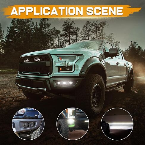 LED Pods, Niking Auto 2Pcs 5'' 168W Quad Row LED Light Bar Spot Flood Combo Beam Off Road Cubes Driving Fog Lamps for Trucks ATV UTV SUV Boat Marine in Kuwait