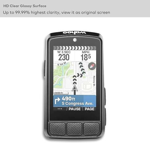 [2 pack] واقي شاشة زجاجي مقسّر مميز مصمم لـ Wahoo Elmnt Roam V2 (2.0) GPS Computer 2.7 بوصة شاشة لمس 9 ساعات مضادة للخدش (HD Clear) in Kuwait