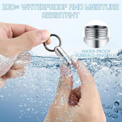 Small Pill Case Keychain Portable Tiny Pill Container Waterproof Titanium Pocket Pill Organizer Tiny Pill Holder Bottle Carabiner Clip Pill Holder Bottle for Outdoor Camping Travel Purse in Saudi Arabia