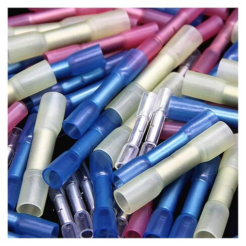 100pcs Wire Connector Heat Shrink Butt Crimp Terminal Sealed Butt Wire Direct Sale Waterproof Fully Insulated in Kuwait
