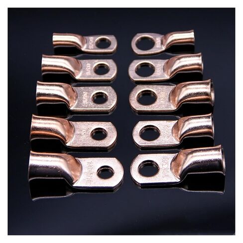 30-Piece SC Bare Copper Connector Battery Crimp Terminal Cable Lug Ring Connector 8 4 2 0/1 AWG in Kuwait