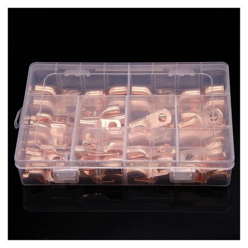 30-Piece SC Bare Copper Connector Battery Crimp Terminal Cable Lug Ring Connector 8 4 2 0/1 AWG in Kuwait